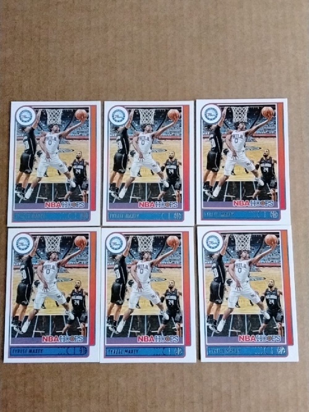 2021-22 Panini NBA Hoops - Tyrese Maxey #57 LOT 6